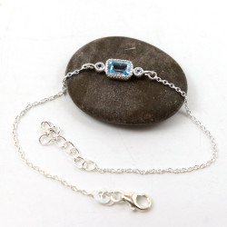 Bracelet en argent fin et...