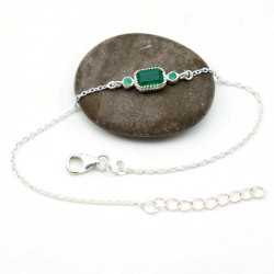 Bracelet en argent fin et...