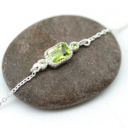 Bracelet en argent fin et...