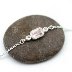Bracelet en argent fin et...
