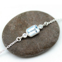 Bracelet en argent fin et...