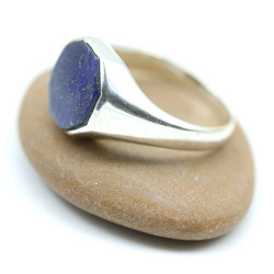 Bague argent pierre bleue...