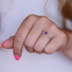 Bague fine argent pierre...