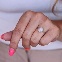 Bague argent pierre de lune...