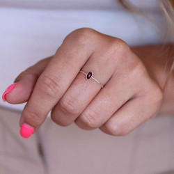 Bague très fine argent et...
