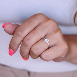 Bague argent fine pierre...