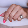 Bague oeil de sainte lucie en argent - Mosaik bijoux indiens