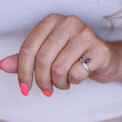 Bague argent fine pierre...
