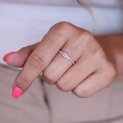 Bague argent fine et...