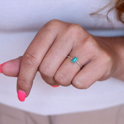 Bague fine argent et...