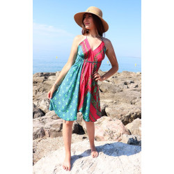 Robe indienne dos nu courte...
