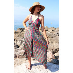 Robe indienne dos nu longue...