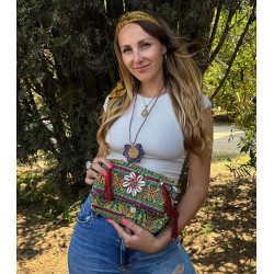 Sac bohème indien brodé -...