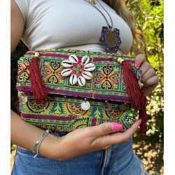 Sac ethnique coloré brodé -...
