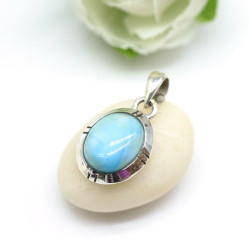 Pendentif argent ovale...