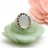 Bague pierre de lune naturelle - Mosaik bijoux indiens