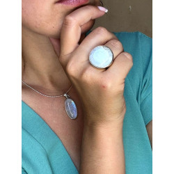 Bague argent ronde - Mosaik...