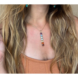Pendentif laiton pierres...