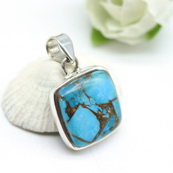 Pendentif argent turquoise...