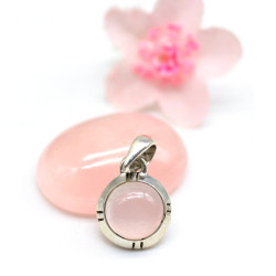 Petit pendentif quartz rose...