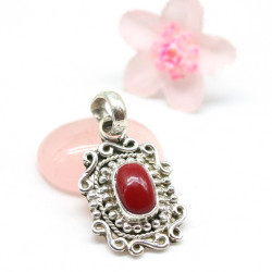 Pendentif argent et agate...