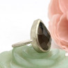 Bague pierre marron en argent - Mosaik bijoux indiens