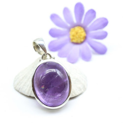 Pendentif améthyste ovale...