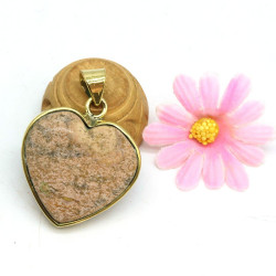 Pendentif laiton jaspe...