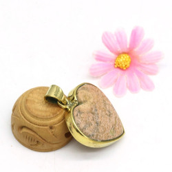 Pendentif coeur doré -...