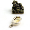 Pendentif pierre jaune citrine en argent - Mosaik bijoux indiens