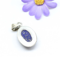 Pendentif pierre bleue en...