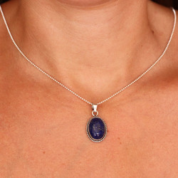Pendentif argent lapis...