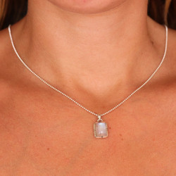 Pendentif argent pierre de...
