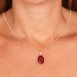 Pendentif argent pierre...