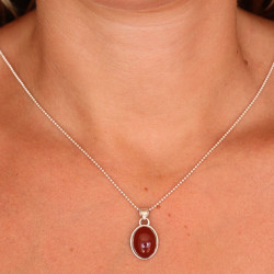 Pendentif cornaline argent...