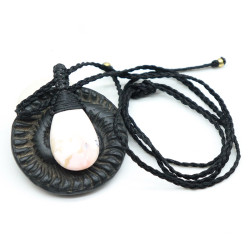 Pendentif opale rose sur...