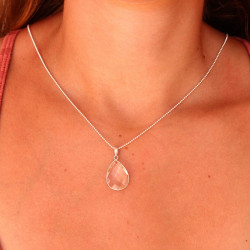Pendentif cristal en argent...
