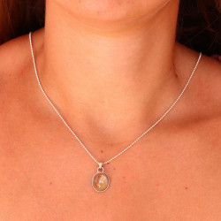 Pendentif argent et citrine...