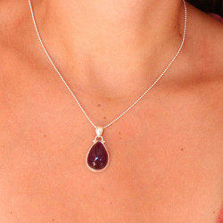 Pendentif améthyste argent...