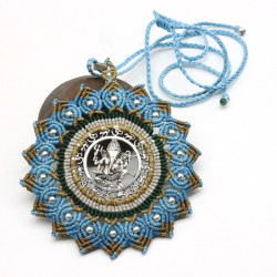Collier macramé Ganesh...