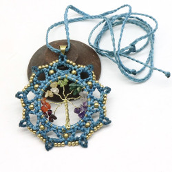 Collier macramé arbre de...