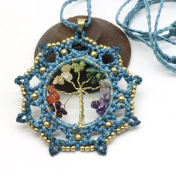 Collier macramé arbre de...