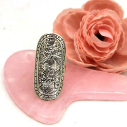 Bague ethnique en argent -...
