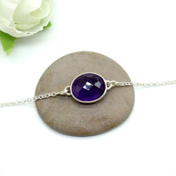 bracelet argent et pierre...