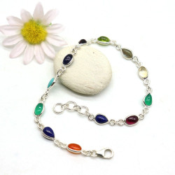 Bracelet argent et pierres...