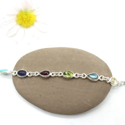 Bracelet argent et pierres...