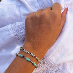 Bracelet turquoises en...