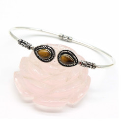Bracelet 2 pierres marrons...