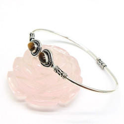 Bracelet 2 pierres marrons...