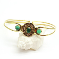 Bracelet laiton 3 pierres...